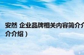 安然 企业品牌相关内容简介介绍范文（安然 企业品牌相关内容简介介绍）