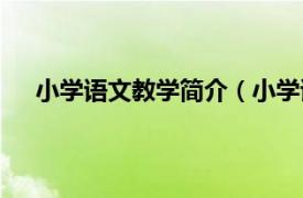 小学语文教学简介（小学语文教育相关内容简介介绍）