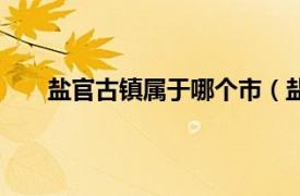 盐官古镇属于哪个市（盐官古镇相关内容简介介绍）