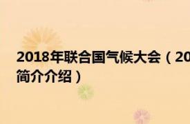 2018年联合国气候大会（2019年联合国气候变化大会相关内容简介介绍）