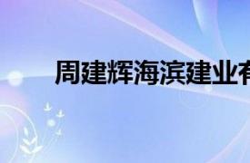 周建辉海滨建业有限公司董事长简介