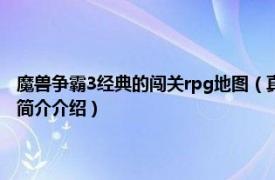 魔兽争霸3经典的闯关rpg地图（真三 游戏《魔兽争霸》RPG地图相关内容简介介绍）