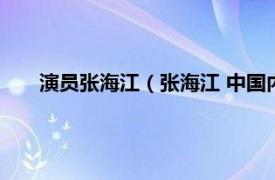 演员张海江（张海江 中国内地男导演相关内容简介介绍）