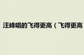 汪峰唱的飞得更高（飞得更高 汪峰演唱歌曲相关内容简介介绍）