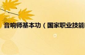 音响师基本功（国家职业技能标准：音响师相关内容简介介绍）