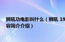 狮吼功电影叫什么（狮吼 1972年吴天池执导的香港电影相关内容简介介绍）