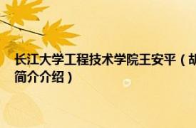 长江大学工程技术学院王安平（胡江平 湖北工程职业学院副教授相关内容简介介绍）