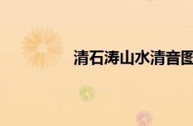 清石涛山水清音图轴相关内容简介介绍