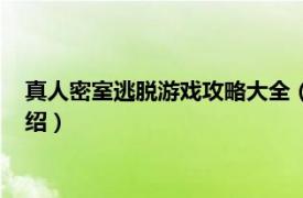 真人密室逃脱游戏攻略大全（真人密室逃脱游戏相关内容简介介绍）