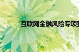 互联网金融风险专项整治工作实施方案的通知