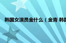 韩国女演员金什么（金青 韩国影视女演员相关内容简介介绍）