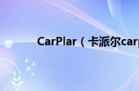 CarPlar（卡派尔carplan相关内容简介介绍）