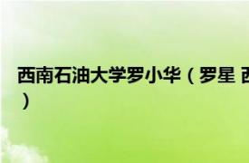 西南石油大学罗小华（罗星 西南石油大学讲师相关内容简介介绍）