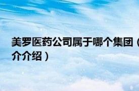 美罗医药公司属于哪个集团（美罗药业股份有限公司相关内容简介介绍）