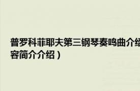 普罗科菲耶夫第三钢琴奏鸣曲介绍（第三钢琴协奏曲 普罗科菲耶夫相关内容简介介绍）