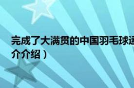 完成了大满贯的中国羽毛球运动员是（羽毛球全满贯相关内容简介介绍）