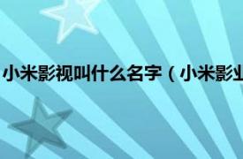 小米影视叫什么名字（小米影业有限责任公司相关内容简介介绍）