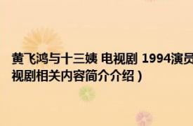 黄飞鸿与十三姨 电视剧 1994演员（黄飞鸿与十三姨 2005年刘家辉主演电视剧相关内容简介介绍）