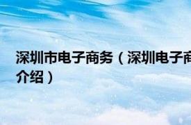 深圳市电子商务（深圳电子商品交易中心有限公司相关内容简介介绍）