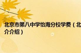 北京市第八中学怡海分校学费（北京市第八中学怡海分校国际部相关内容简介介绍）