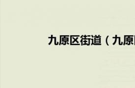 九原区街道（九原区相关内容简介介绍）