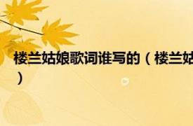 楼兰姑娘歌词谁写的（楼兰姑娘 田七导演歌曲相关内容简介介绍）