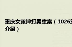 重庆女孩摔打男童案（1026重庆女子砍伤儿童事件相关内容简介介绍）