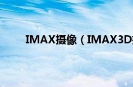 IMAX摄像（IMAX3D摄像机相关内容简介介绍）