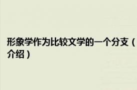 形象学作为比较文学的一个分支（比较文学形象学理论与实践相关内容简介介绍）