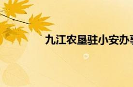 九江农垦驻小安办事处主任相关内容简介