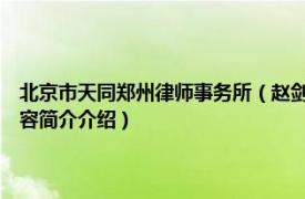 北京市天同郑州律师事务所（赵剑英 北京天同 郑州律师事务所主任相关内容简介介绍）