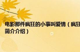 电影那件疯狂的小事叫爱情（疯狂的爱 2013年美国爱情喜剧电影相关内容简介介绍）