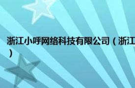 浙江小呼网络科技有限公司（浙江呼啦网络科技有限公司相关内容简介介绍）