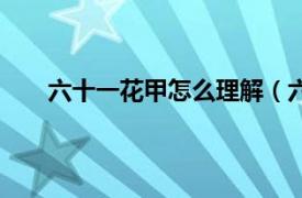 六十一花甲怎么理解（六十花甲相关内容简介介绍）