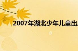 2007年湖北少年儿童出版社在龙国出版的图书简介