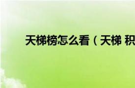 天梯榜怎么看（天梯 积分系统相关内容简介介绍）