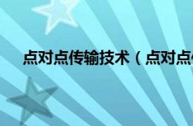 点对点传输技术（点对点传输网络相关内容简介介绍）