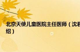 北京天使儿童医院主任医师（沈君 北京天使儿童医院医生相关内容简介介绍）