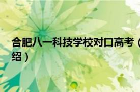 合肥八一科技学校对口高考（合肥八一科技学校相关内容简介介绍）