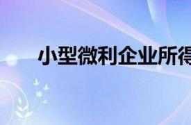 小型微利企业所得税优惠政策2016年