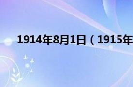 1914年8月1日（1915年8月22日相关内容简介介绍）