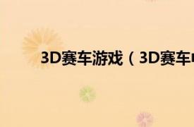 3D赛车游戏（3D赛车中文版相关内容简介介绍）