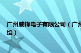 广州威锋电子有限公司（广州威锋音响有限公司相关内容简介介绍）