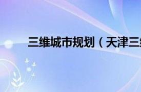 三维城市规划（天津三维城市相关内容简介介绍）