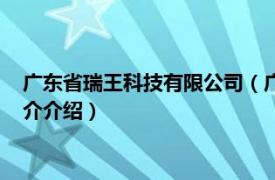 广东省瑞王科技有限公司（广州市瑞王贸易有限公司相关内容简介介绍）