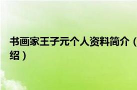 书画家王子元个人资料简介（王子阳 书画经纪人相关内容简介介绍）