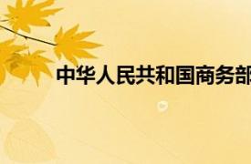 中华人民共和国商务部相关内容简介介绍怎么写