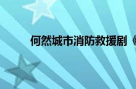 何然城市消防救援剧《蓝焰突击》中的角色简介