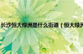 长沙恒大绿洲是什么街道（恒大绿洲 湖南长沙恒大绿洲相关内容简介介绍）