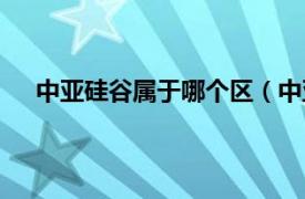 中亚硅谷属于哪个区（中亚硅谷网相关内容简介介绍）